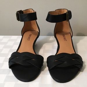 Nine West Open Toe Sandal with Small Wedge Heel